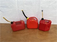 (3) Plastic Gas Cans