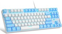 MageGee Mechanical Keyboard - White/Blue