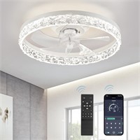 LEDIARY 20 Ceiling Fan with Lights - White