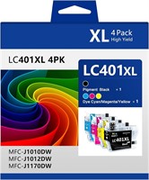 LC401XL Ink Cartridges  4 Pack for Brother Printer