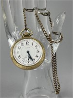 Antique A. Lincoln Illinois 21 Jewel Pocket Watch