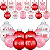 12 Pcs Valentine's Day Hanging Balls (Elegant)