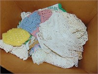 box of Vintage Linens