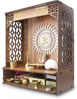 LED Wooden Temple (H-18  L-16  W-8.75 Inch)