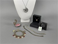 Silver Bracelets, Necklaces w/ Pendants, Compact