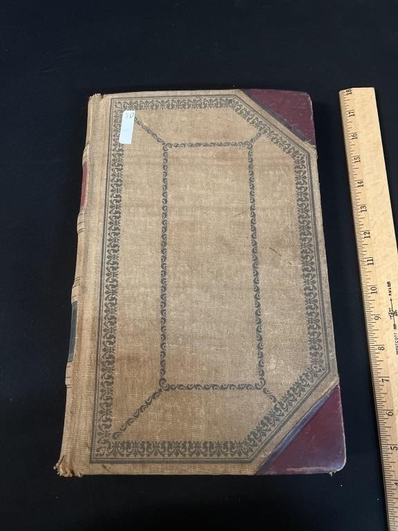 Over 100 Year Old Ledger Book Script Records