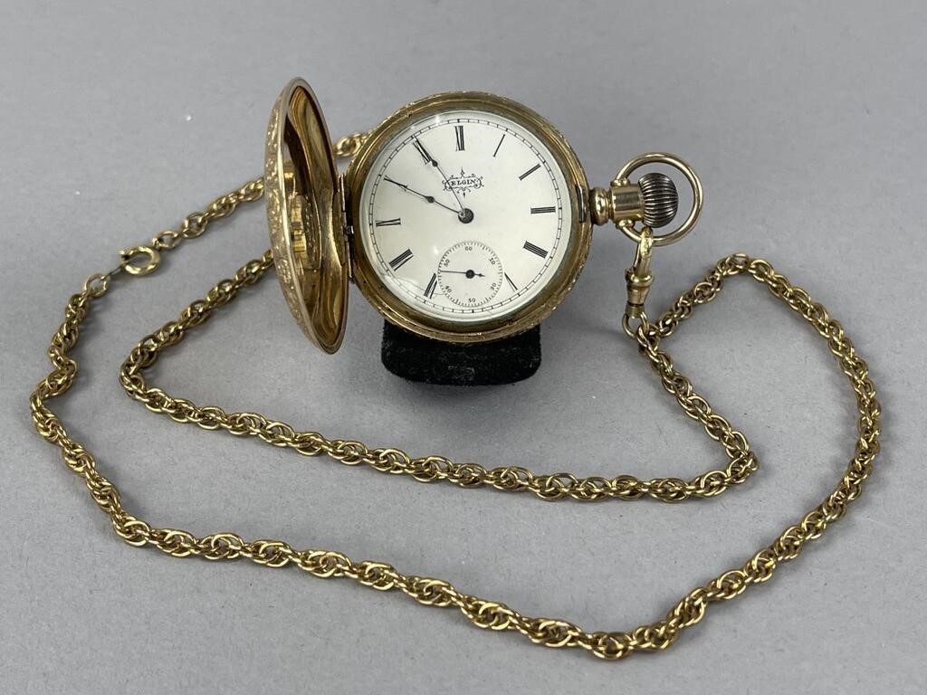 Elgin Pocket Watch and Fob