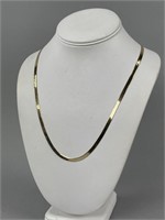 14K Yellow Gold Herringbone Necklace