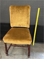 Vintage Upholstered Straight Back Chair
