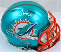 Autographed Tyreek Hill Dolphins Mini Helmet