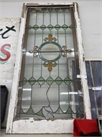 Recovered Slag Glass Window Panel