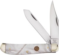 Hen& Rooster 412CI Cracked Ice White Trapper Knife