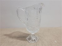 11" tall Clear Glass Pitcher