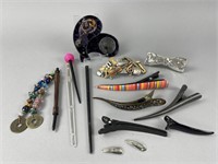 Hair Barrettes, Pins/Sticks, Clips