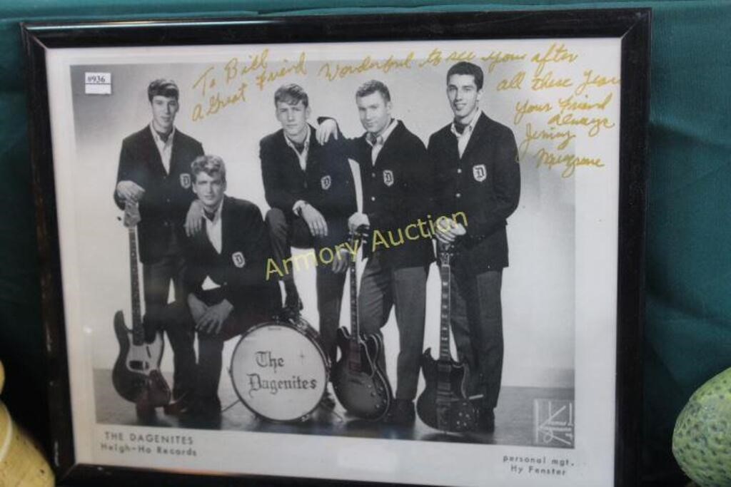 1960'S THE DAGENITES ROCK BAND AUTOGRAPHED