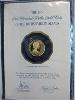 1975 $100 Gold Proof Coin - British Virgin Islands