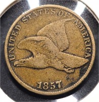 1857 Flying Eagle 1c Cent Coin