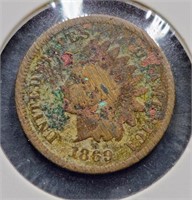 1869 Indian Head 1c Cent Coin Key Date