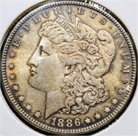 1886 Morgan $1 Silver Dollar Coin