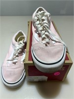 Vans Old Skool Pink/White Lace Up Shoes. Sz.