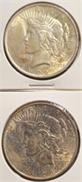 1922 & 1923 Peace $1 Silver Dollar Coins