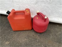 2 Various Plastic Gas Cans