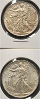 1943 & 1944 Walking Liberty 50c Silver Half Dollar