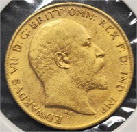 1910 George V Half Sovereign Gold Coin