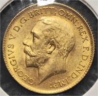 1913 George V Half Sovereign Gold Coin