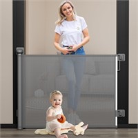 Babepai Baby Gate for Stairs , Punch Free Retracta