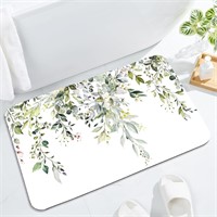 Gibelle Eucalyptus Leaves Bath Mat Rug Super Absor