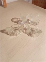 2 Sets of Glass Egg Cups