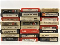 24 music 8 track tapes.