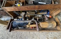 Vintage Wood Carpenters Box w/Vintage Tools