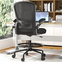 Mimoglad Drafting Chair Tall Home Office Chair wit