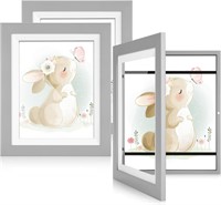 2 Pack Kids Art Frames, 10x12.5 Front Opening Kids