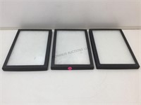 3 display boxes. 12x8x1