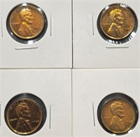(4) U.S. Lincoln Wheat Cent Proof Coins