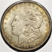 1921 Morgan $1 Silver Dollar Uncirculated Coin