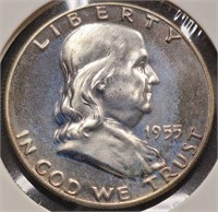 1955 Franklin 50c Silver Half Dollar Proof Coin