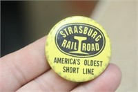 Vintage 1970's Strasburg Railroad Button