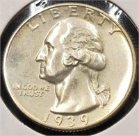 1939 Washington 25c Silver Quarter Proof Coin