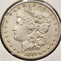 1887 Morgan $1 Silver Dollar Coin