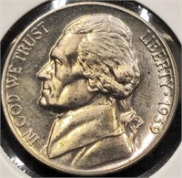 1939 Jefferson 5c Nickel Proof Coin