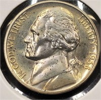 1938 Jefferson 5c Nickel Proof Coin