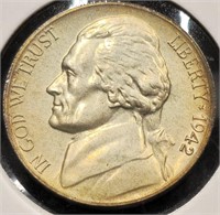 1942 Jefferson 5c Nickel Proof Coin