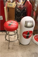 Coca-Cola Trashcan & Shop Stool