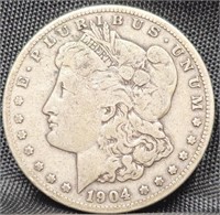 1904-S Morgan $1 Silver Dollar Coin Semi Key Date