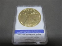 1933 Gold Double Eagle Replica 24k Layered