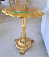 Antique Gold Leafed Tilt top table
